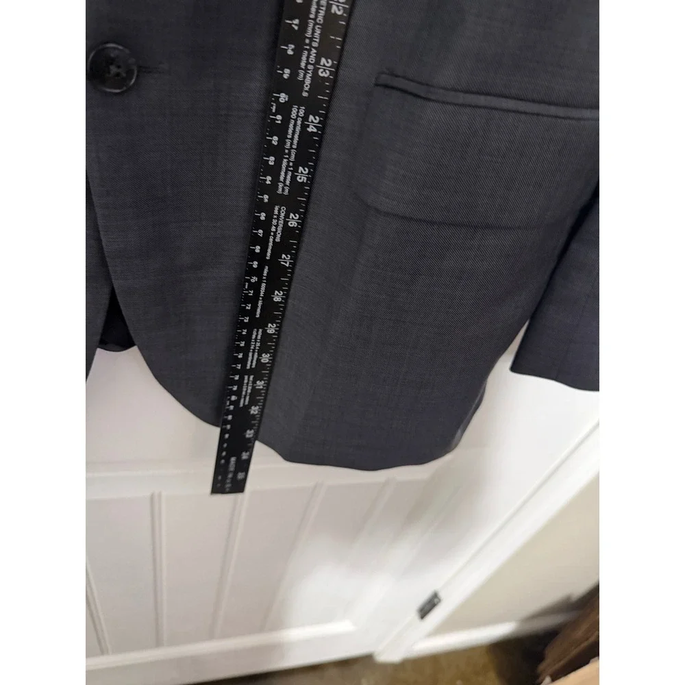 Jos. A. Bank Wool Blazer Mens 46R Traveler's Collection Tailored Fit Grey EUC